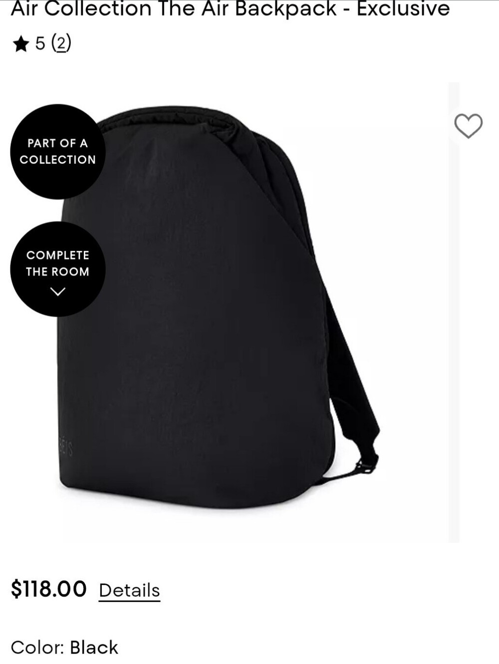 Beis Air Backpack In Black